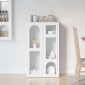 vidaXL Πλαϊνό γραφείο ELST Υψηλής γυαλάδας λευκό 59 x 35 x 100,5 εκ