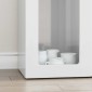 vidaXL Πλαϊνό γραφείο ELST Υψηλής γυαλάδας λευκό 59 x 35 x 100,5 εκ