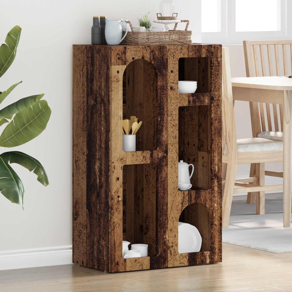vidaXL Πλαϊνό γραφείο ELST Παλιό ξύλο 59 x 35 x 100,5 εκ