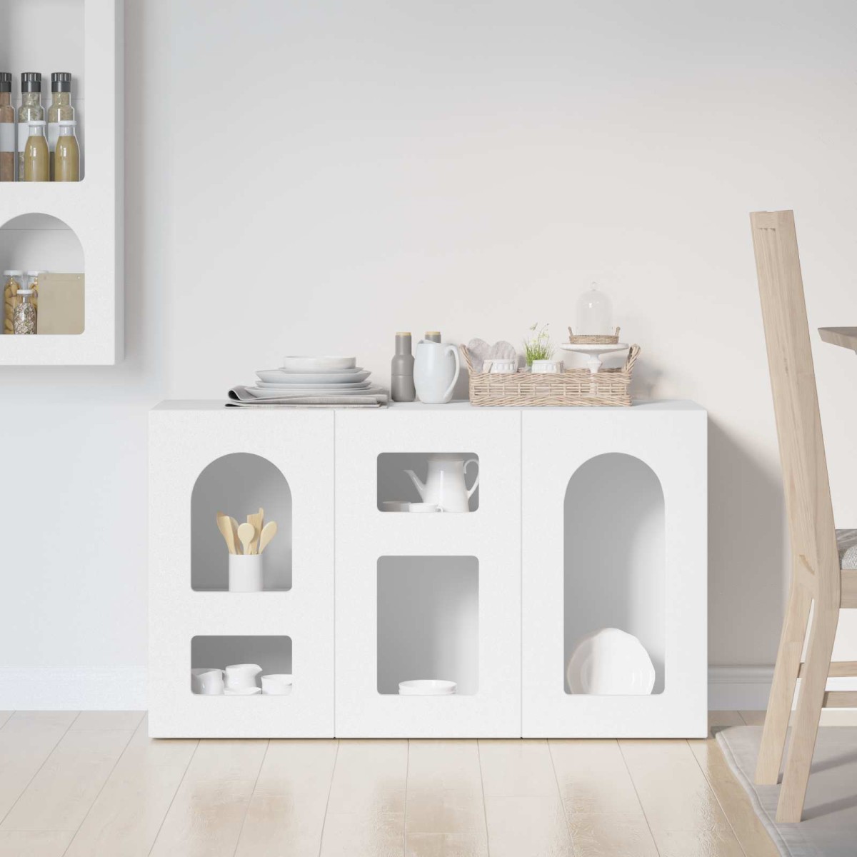 vidaXL Πλαϊνό γραφείο ELST Λευκό 100 x 35 x 59 εκ Επεξεργασμένο Ξύλο