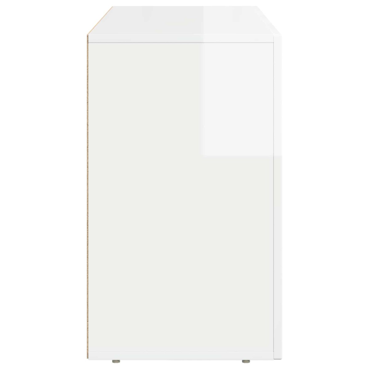 vidaXL Πλαϊνό γραφείο ELST Υψηλής γυαλάδας λευκό 100 x 35 x 59 εκ