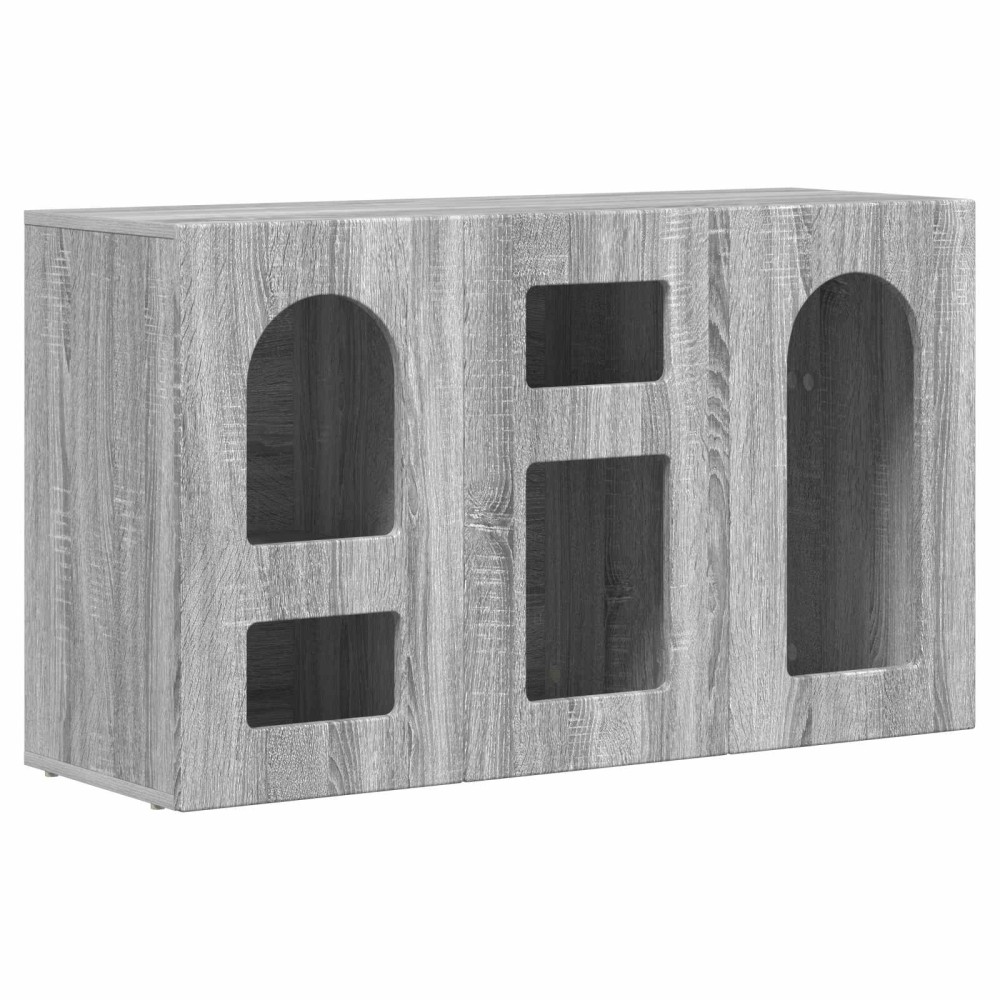 vidaXL Πλαϊνό γραφείο ELST Γκρίζο Σονομα 100 x 35 x 59 εκ