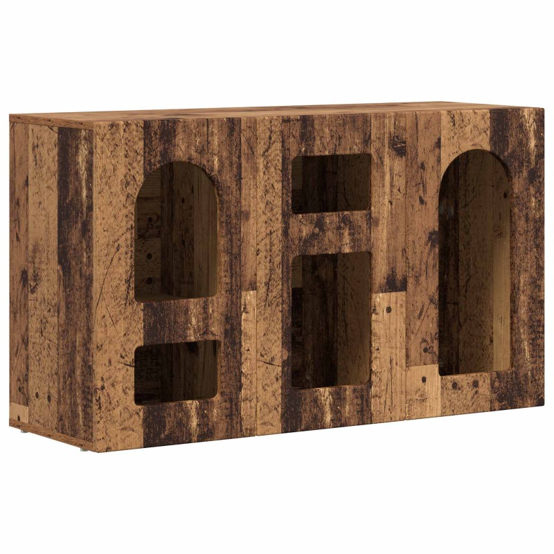 vidaXL Πλαϊνό γραφείο ELST Παλιό ξύλο 100 x 35 x 59 εκ