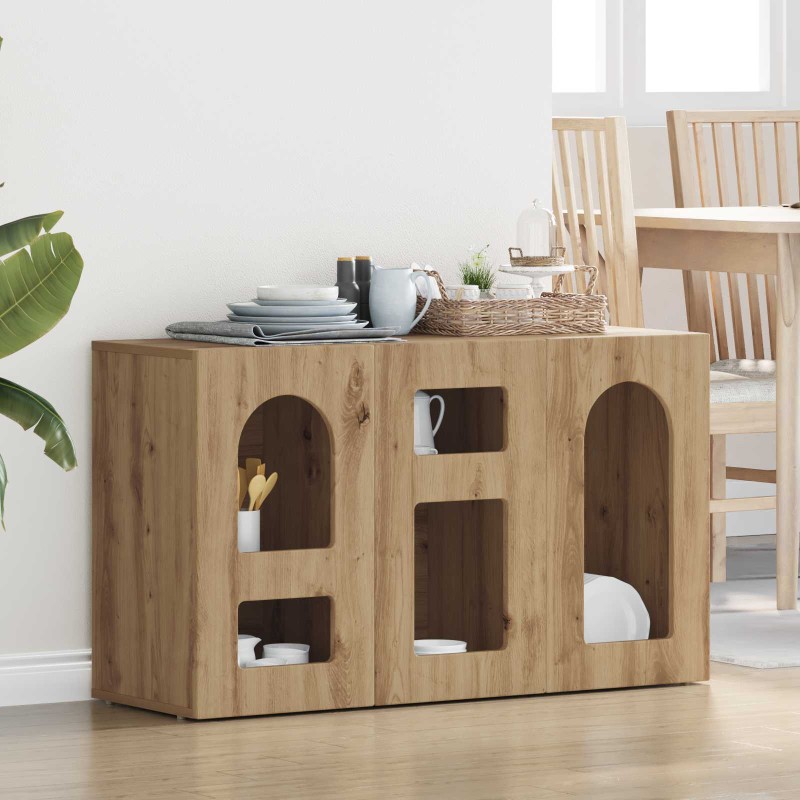 vidaXL Πλαϊνό γραφείο ELST Artisan Oak 100 x 35 x 59 εκ