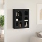 vidaXL Κρεμαστό ντουλάπι με ράφι ELST Μαύρο 59 x 20 x 71,5 εκ