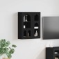 vidaXL Κρεμαστό ντουλάπι με ράφι ELST Μαύρο 59 x 20 x 71,5 εκ