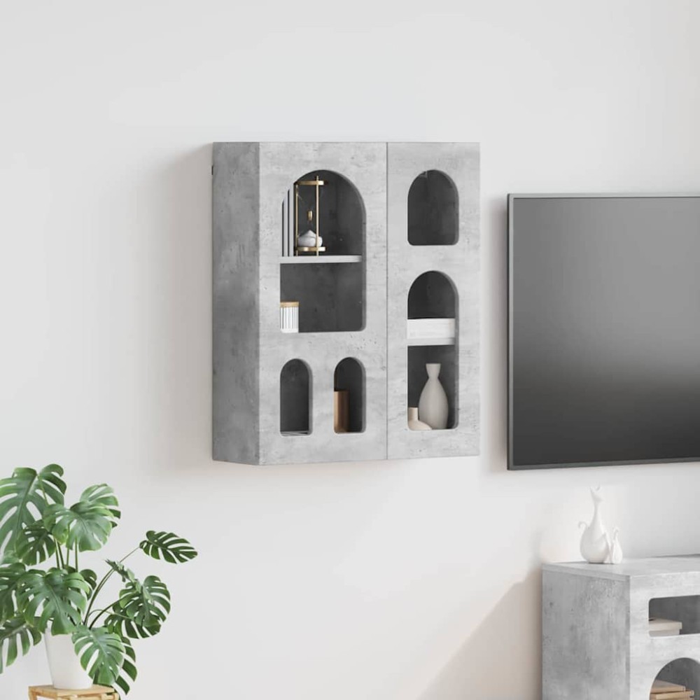 vidaXL Κρεμαστό ντουλάπι ELST Γκρι Σκυροδέματος 59 x 20 x 71,5 εκ