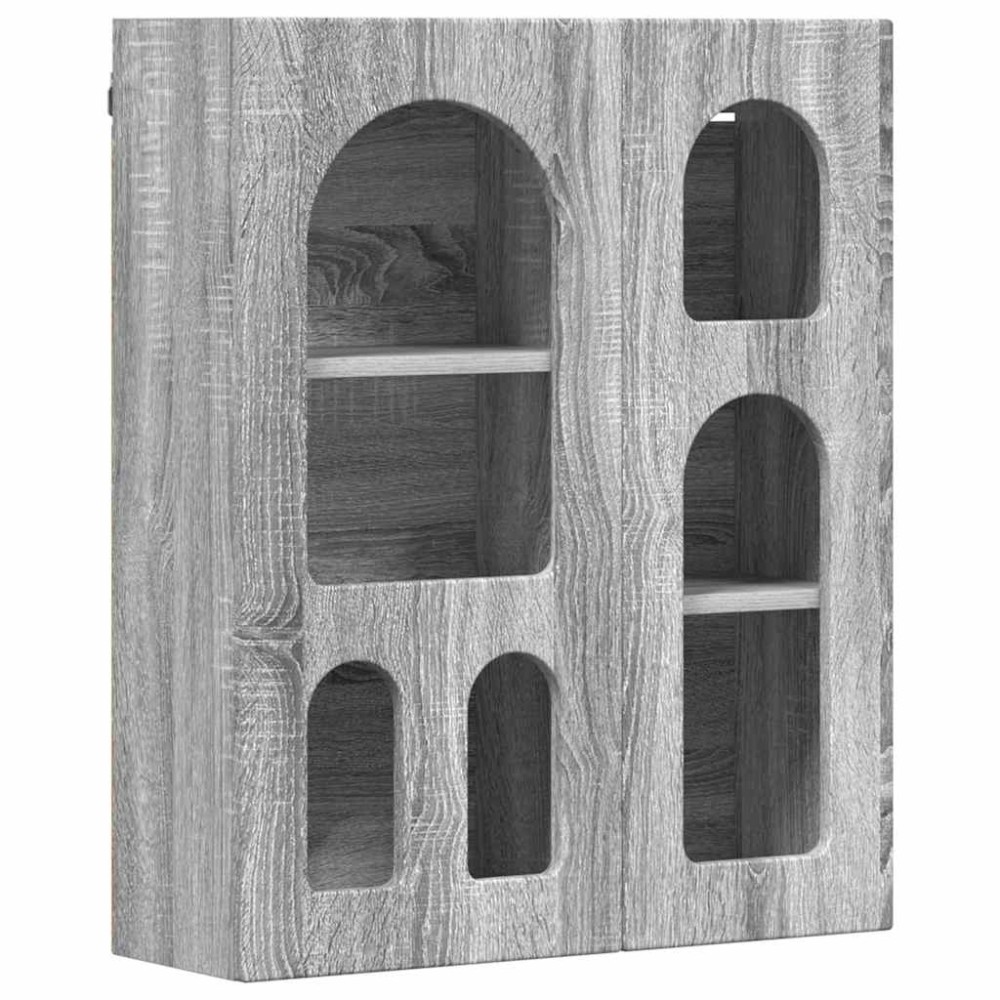vidaXL Κρεμαστό ντουλάπι με ράφι ELST Γκρι Sonoma 59 x 20 x 71,5 εκ