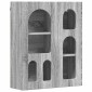 vidaXL Κρεμαστό ντουλάπι με ράφι ELST Γκρι Sonoma 59 x 20 x 71,5 εκ