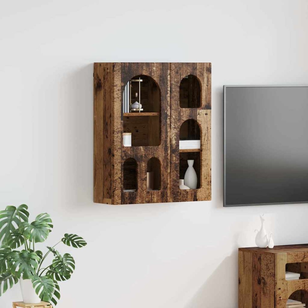 vidaXL Κρεμαστό ντουλάπι ELST Παλαιωμένο ξύλο 59 x 20 x 71,5 εκ