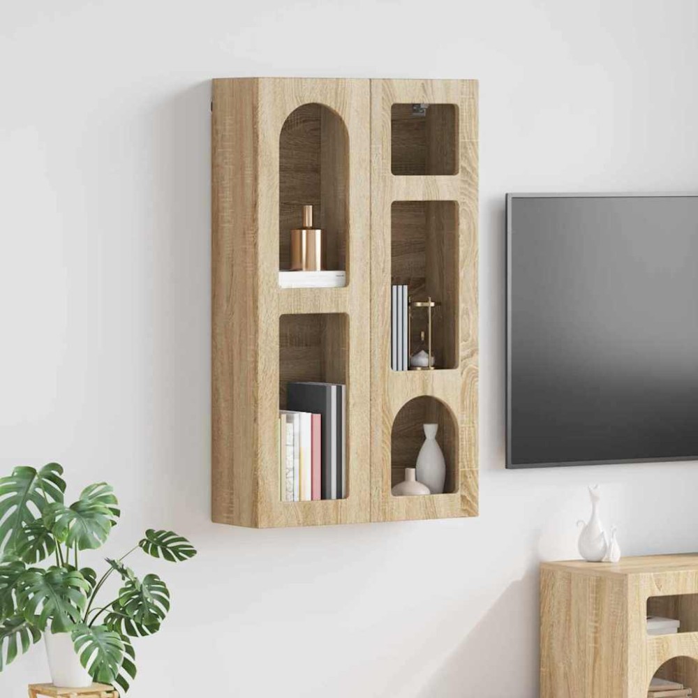 vidaXL Κρεμαστό ντουλάπι με ράφι ELST Sonoma Δρυς 59 x 20 x 100 εκ