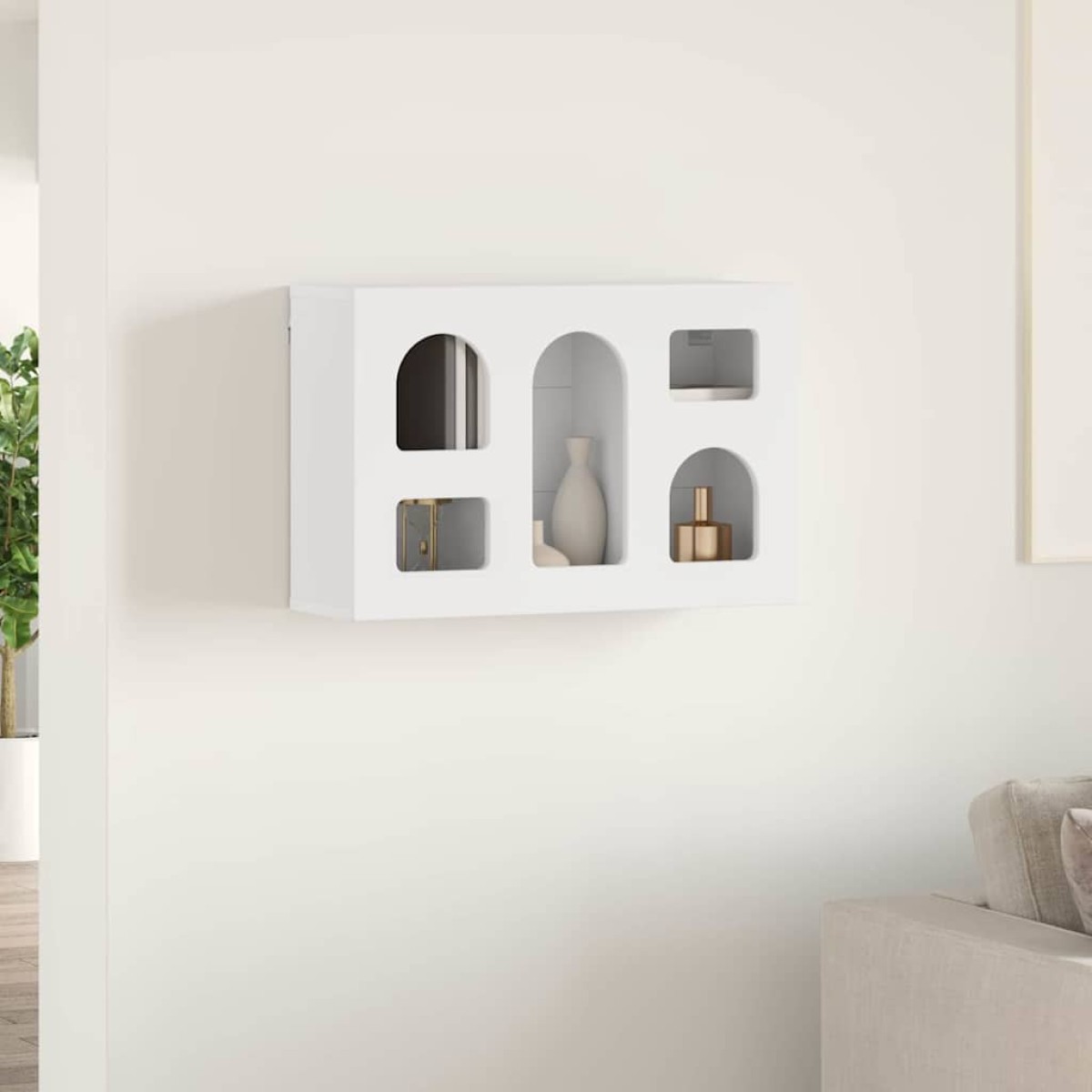 vidaXL Κρεμαστό ντουλάπι ELST Λευκό 60 x 20 x 40 εκ Επεξεργασμένο Ξύλο