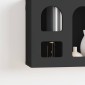 vidaXL Κρεμαστό ντουλάπι ELST Μαύρο 60 x 20 x 40 εκ Επεξεργασμένο Ξύλο