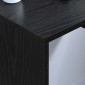 vidaXL Επιτοίχιο γραφείο Μαύρη Οξυά Επεξεργασμένο Ξύλο 60 x 45 x 30 cm