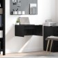 vidaXL Επιτοίχιο γραφείο Μαύρη Οξυά Επεξεργασμένο Ξύλο 60 x 45 x 30 cm