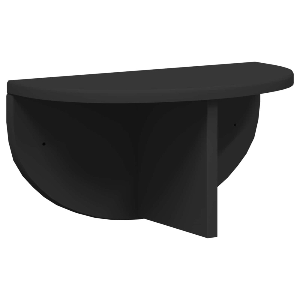 vidaXL Ράφι Τοίχου Επιτοίχιο Μαύρο 38 x 19 x 19 εκ Επεξεργασμένο Ξύλο