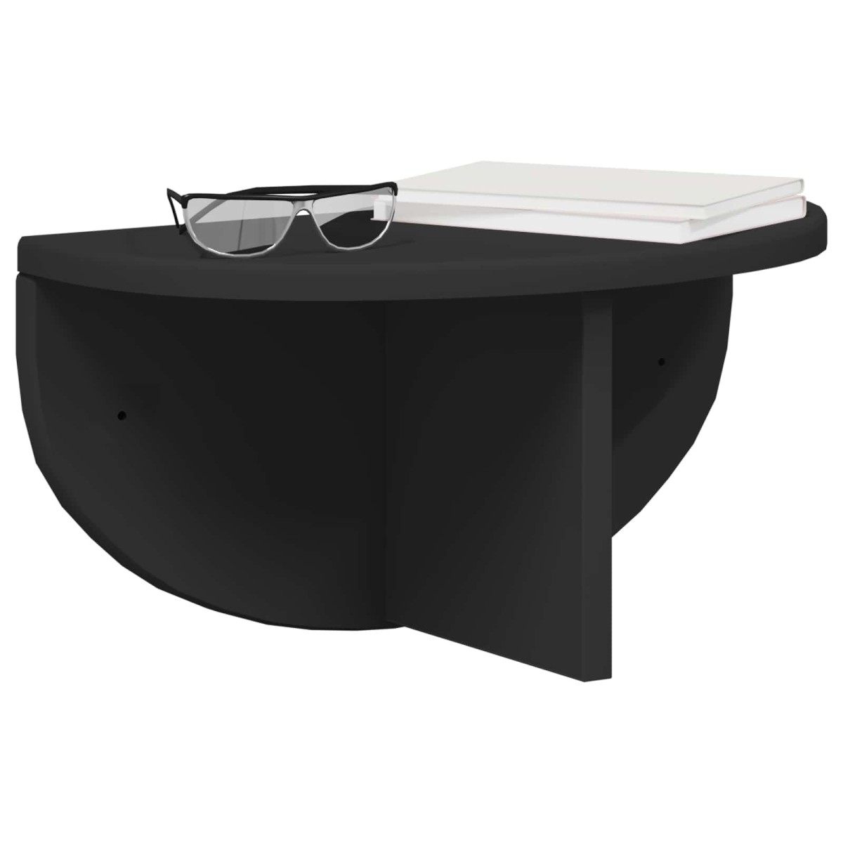 vidaXL Ράφι Τοίχου Επιτοίχιο 2 τμχ. Μαύρο 38 x 19 x 19 εκ