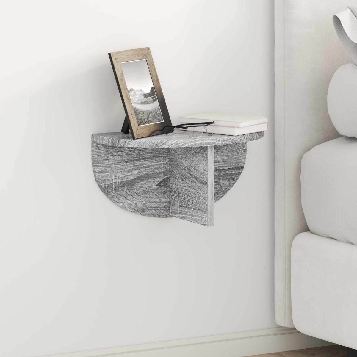 vidaXL Ράφι Τοίχου Επιτοίχιο Γκρίζο Σονομα 38 x 19 x 19 εκ