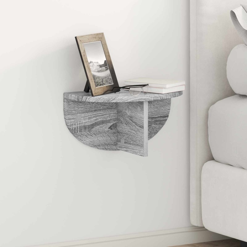 vidaXL Ράφι Τοίχου Επιτοίχιο Γκρίζο Σονομα 38 x 19 x 19 εκ