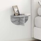 vidaXL Ράφι Τοίχου Επιτοίχιο Γκρίζο Σονομα 38 x 19 x 19 εκ
