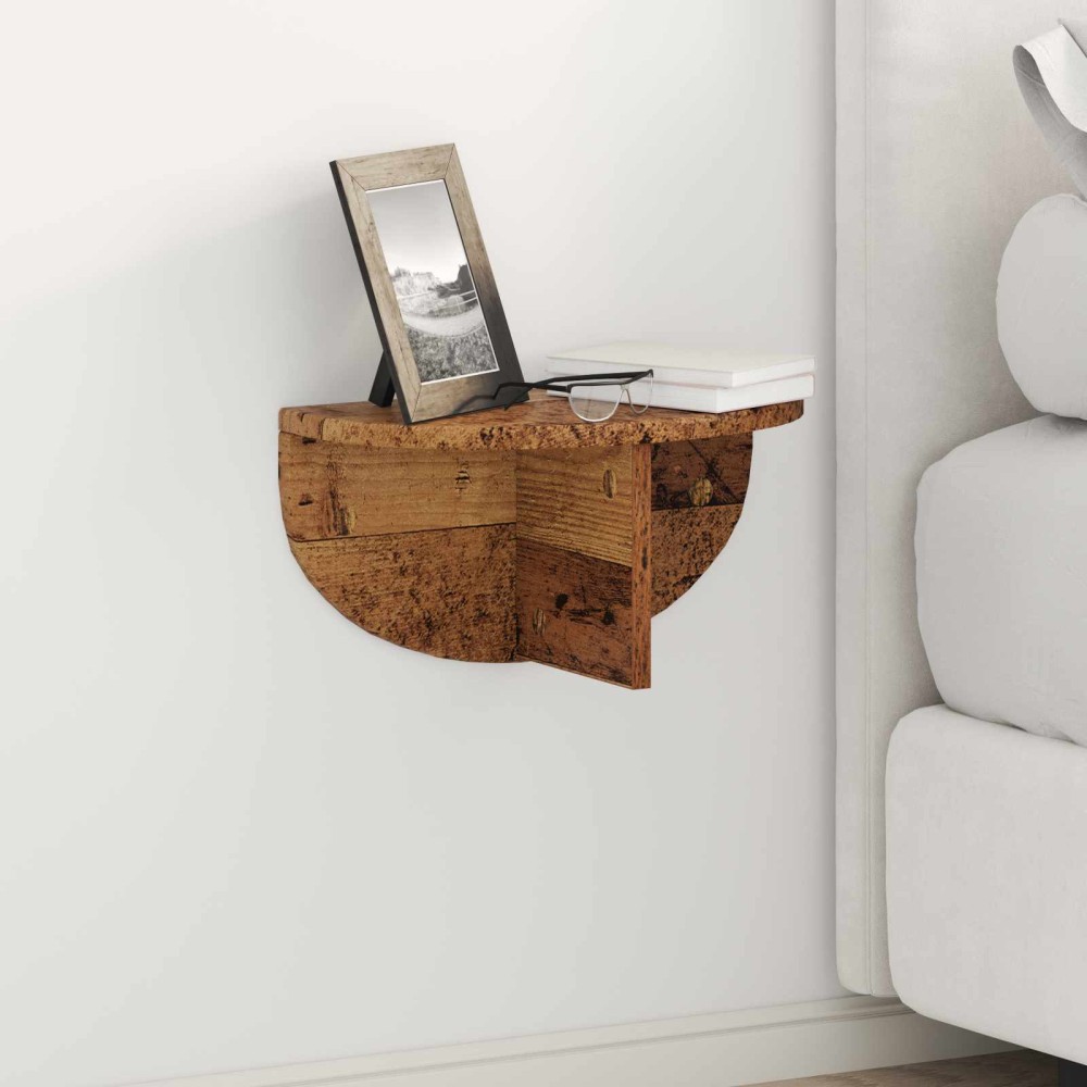 vidaXL Ράφι Τοίχου Επιτοίχιο 2 τμχ. Παλιό ξύλο 38 x 19 x 19 εκ
