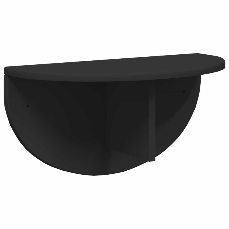 vidaXL Ράφι Τοίχου Επιτοίχιο Μαύρο 48 x 24 x 24 εκ Επεξεργασμένο Ξύλο