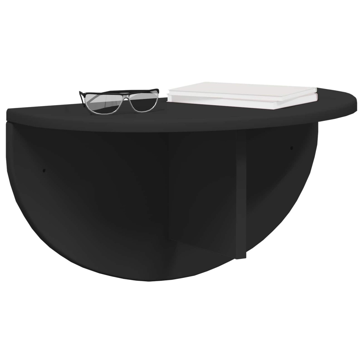 vidaXL Ράφι Τοίχου Επιτοίχιο Μαύρο 48 x 24 x 24 εκ Επεξεργασμένο Ξύλο