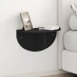vidaXL Ράφι Τοίχου Επιτοίχιο 2 τμχ. Μαύρο 48 x 24 x 24 εκ