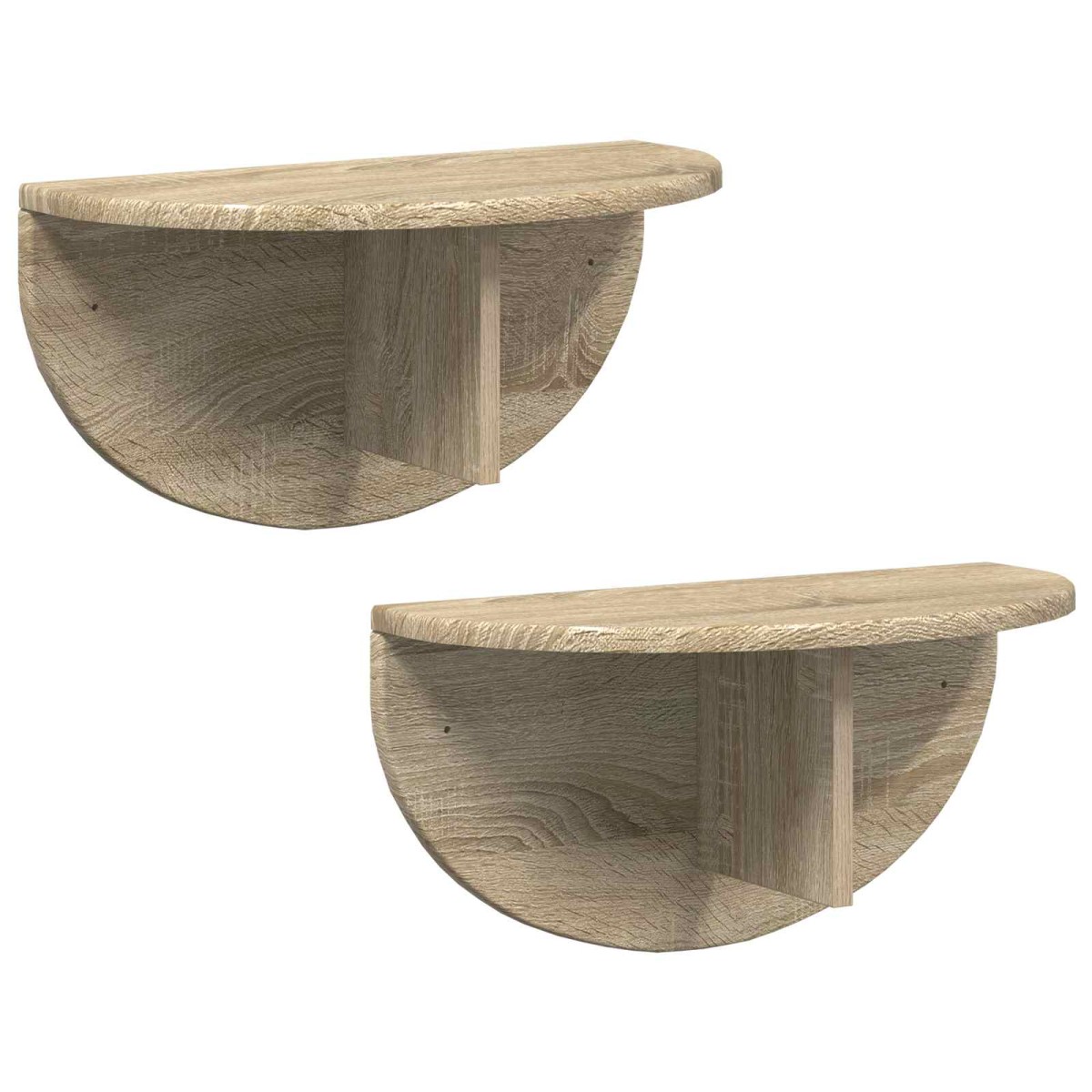vidaXL Ράφι Τοίχου Επιτοίχιο 2 τμχ. Δρύς Sonoma 48 x 24 x 24 εκ