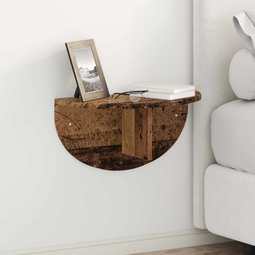 vidaXL Ράφι Τοίχου Επιτοίχιο Παλιό ξύλο 48 x 24 x 24 εκ