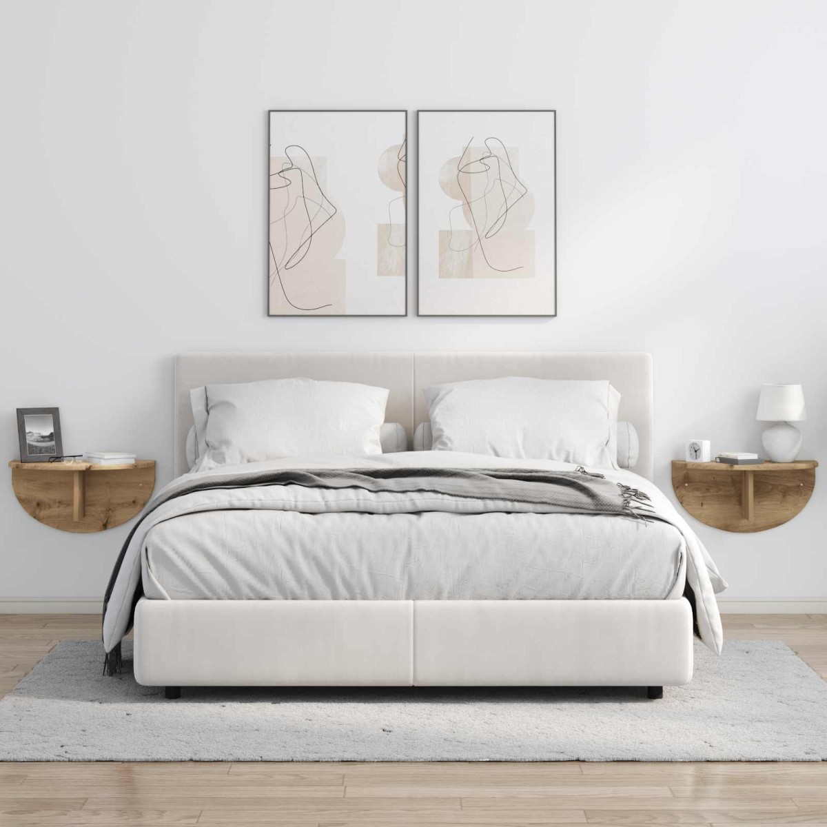vidaXL Ράφι Τοίχου Επιτοίχιο Artisan Oak 48 x 24 x 24 εκ