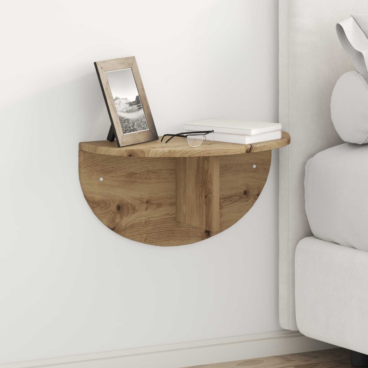 vidaXL Ράφι Τοίχου Επιτοίχιο 2 τμχ. Artisan Oak 48 x 24 x 24 εκ