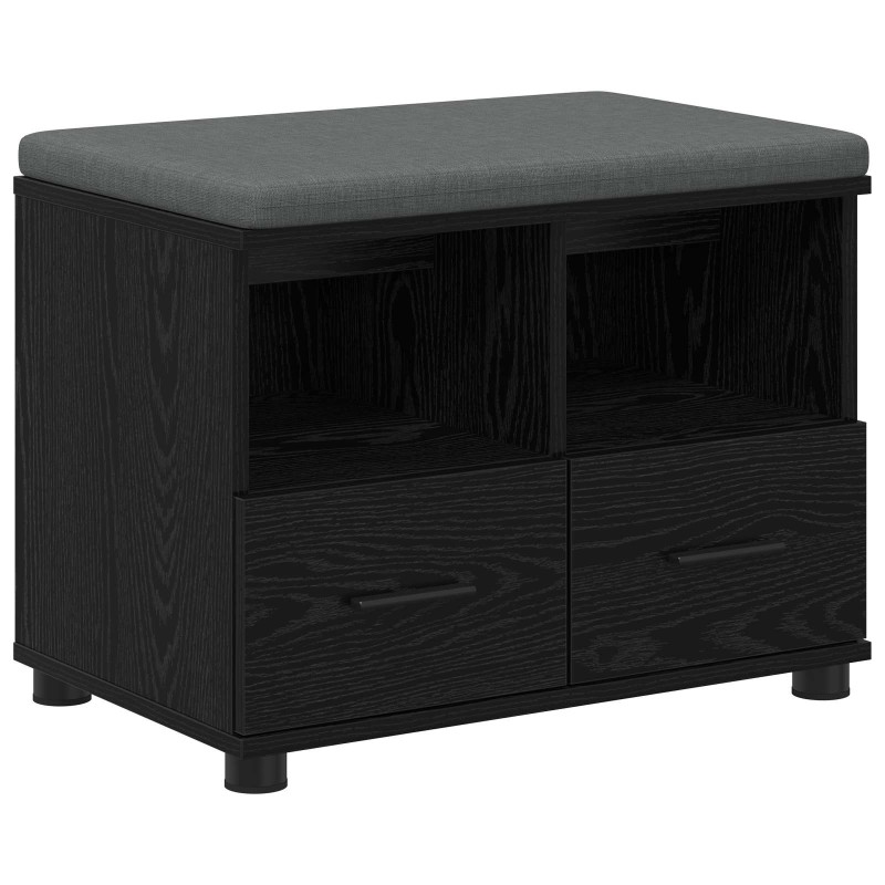 vidaXL Παγκάκι Χαλωρίου Μαύρη Δρυς 60 x 38 x 46 εκ