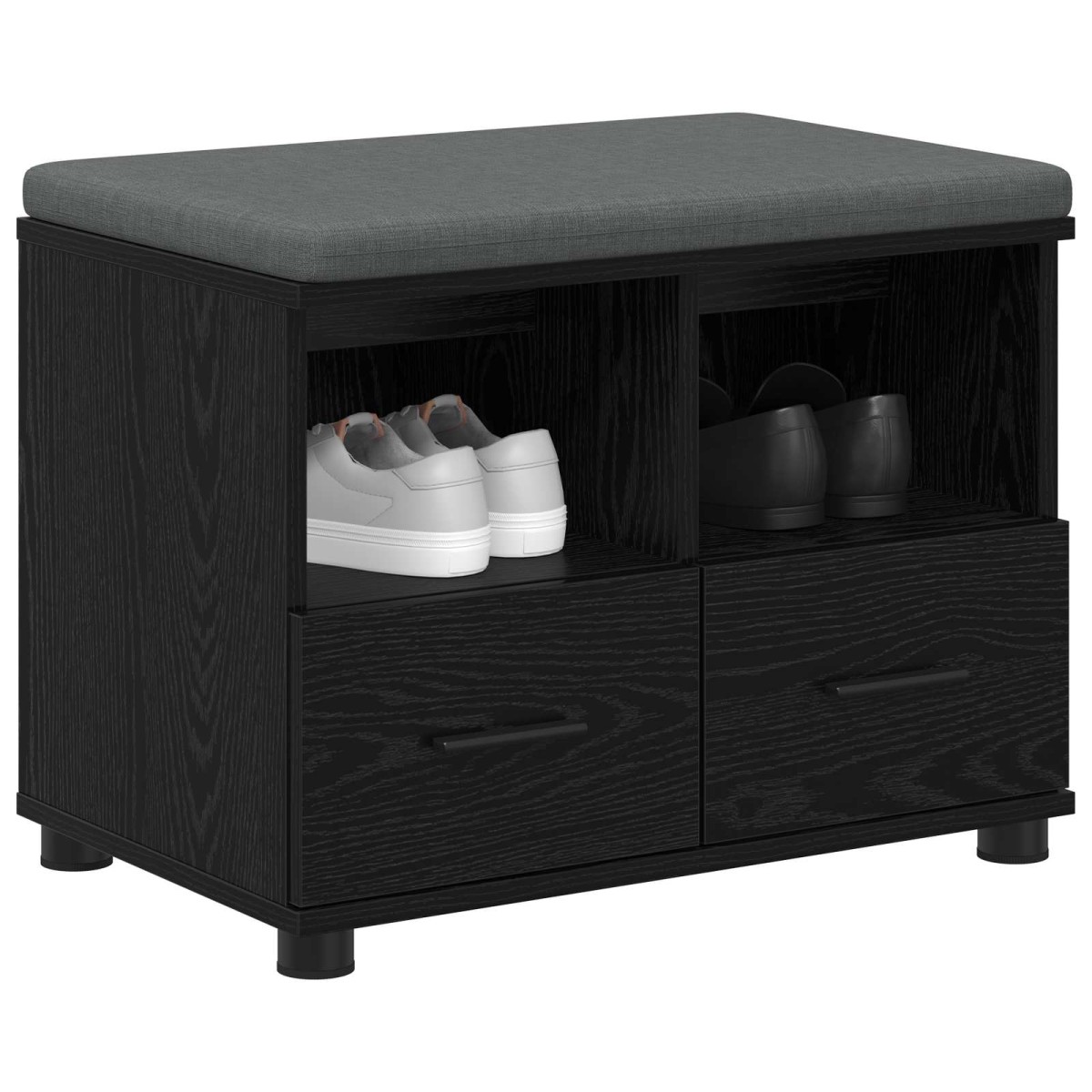 vidaXL Παγκάκι Χαλωρίου Μαύρη Δρυς 60 x 38 x 46 εκ
