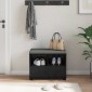 vidaXL Παγκάκι Χαλωρίου Μαύρη Δρυς 60 x 38 x 46 εκ