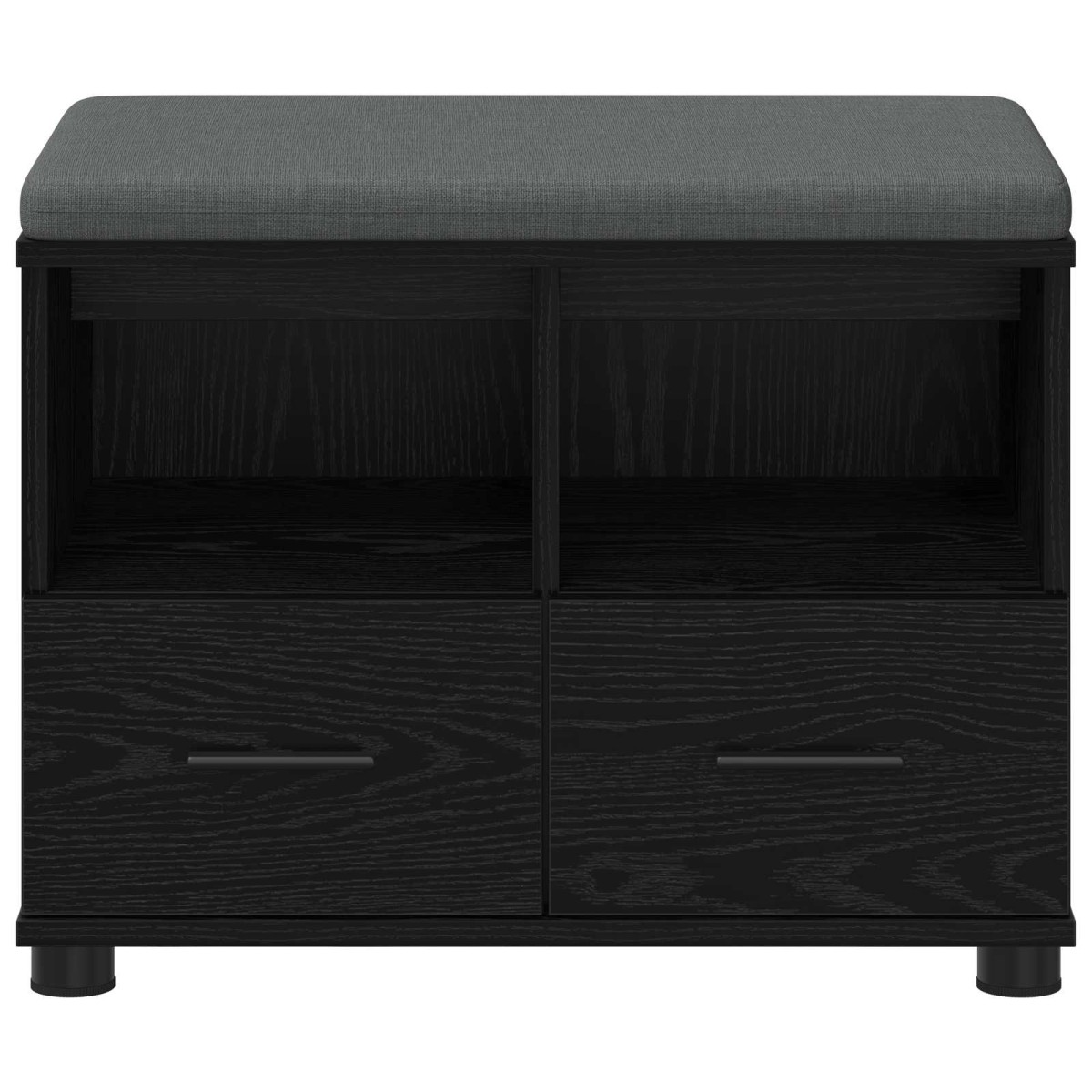 vidaXL Παγκάκι Χαλωρίου Μαύρη Δρυς 60 x 38 x 46 εκ