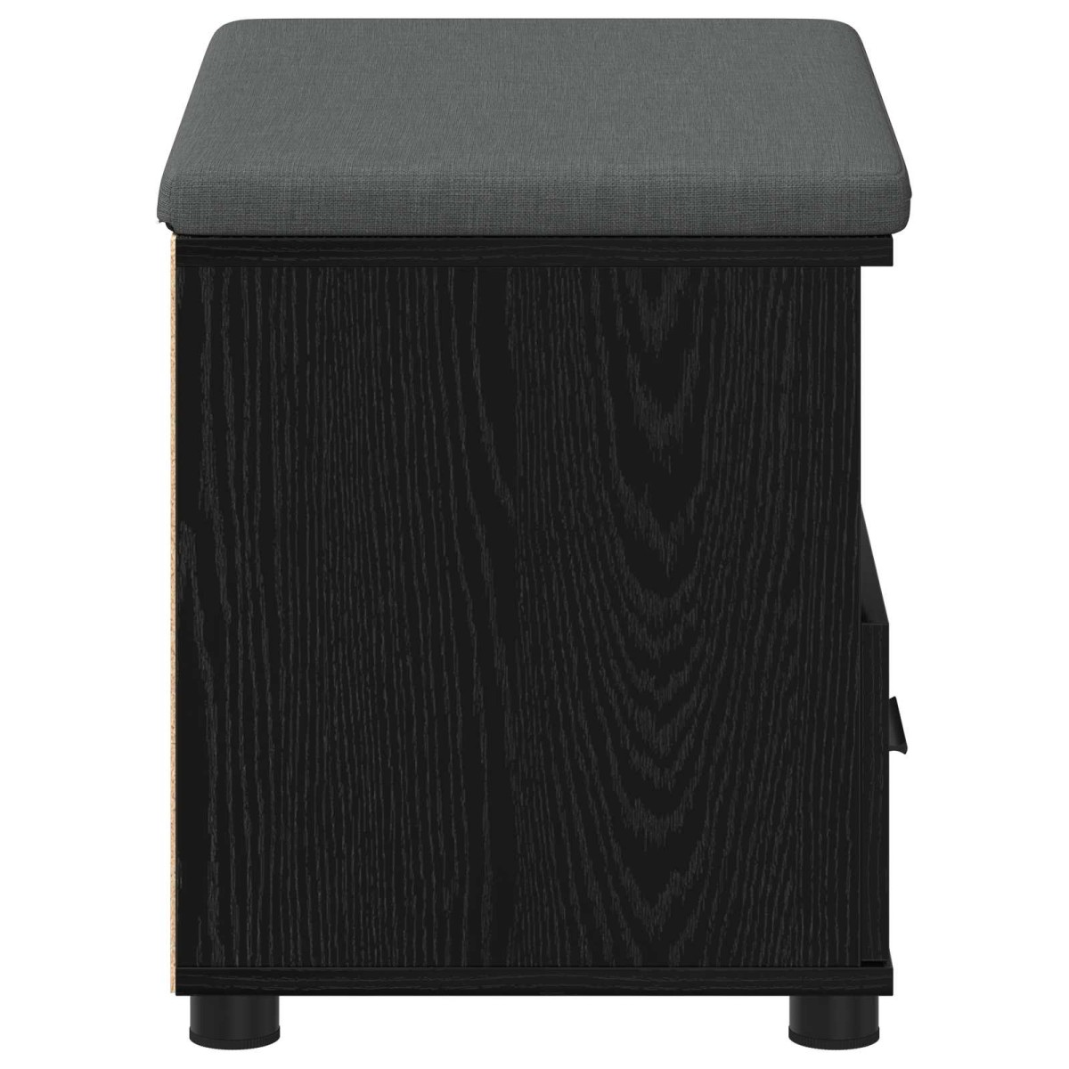 vidaXL Παγκάκι Χαλωρίου Μαύρη Δρυς 60 x 38 x 46 εκ