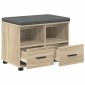 vidaXL Παγκάκι Χαλωρίου Δρύς Sonoma 60 x 38 x 46 εκ