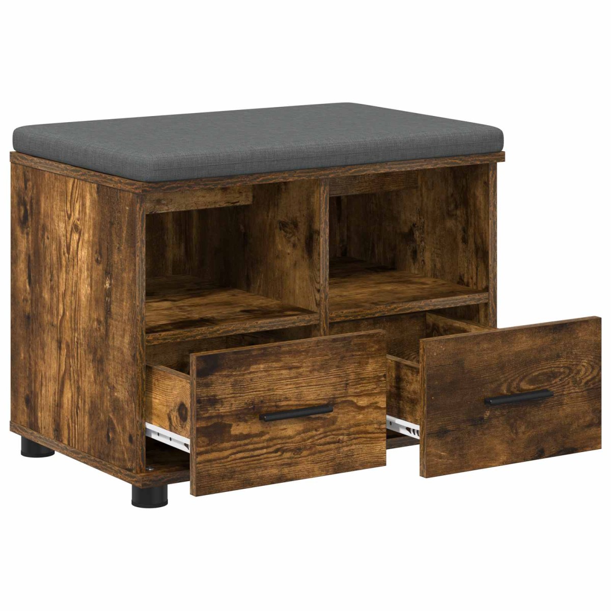 vidaXL Παγκάκι Χαλωρίου Καπνιστή Δρυς 60 x 38 x 46 εκ