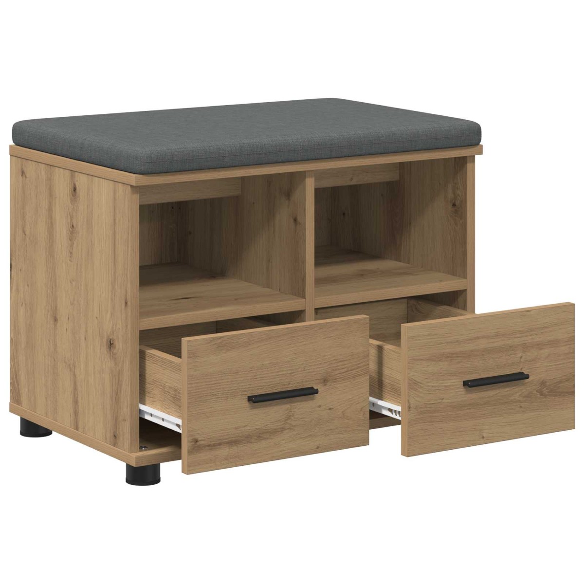 vidaXL Παγκάκι Χαλωρίου Τεχνίτικη Δρυς 60 x 38 x 46 εκ