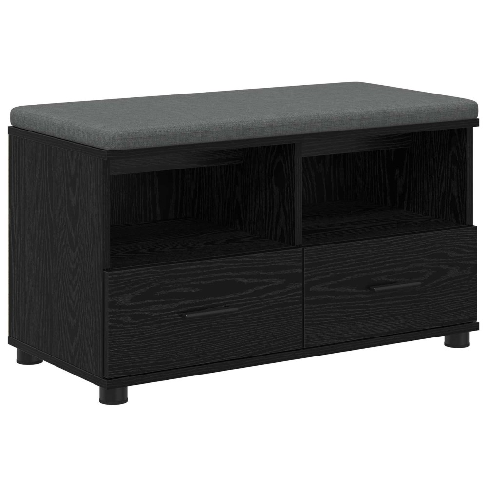 vidaXL Παγκάκι Χαλωρίου Μαύρη Δρυς 80 x 38 x 46 εκ