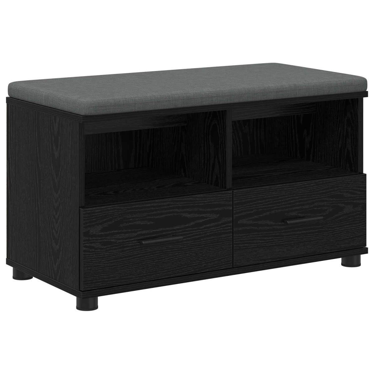 vidaXL Παγκάκι Χαλωρίου Μαύρη Δρυς 80 x 38 x 46 εκ