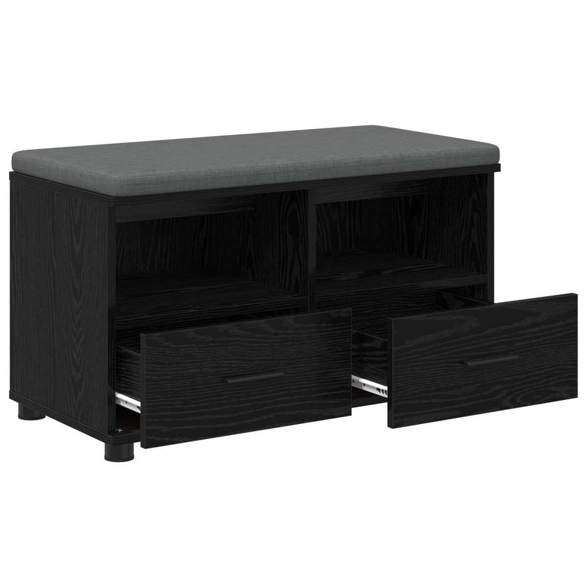 vidaXL Παγκάκι Χαλωρίου Μαύρη Δρυς 80 x 38 x 46 εκ