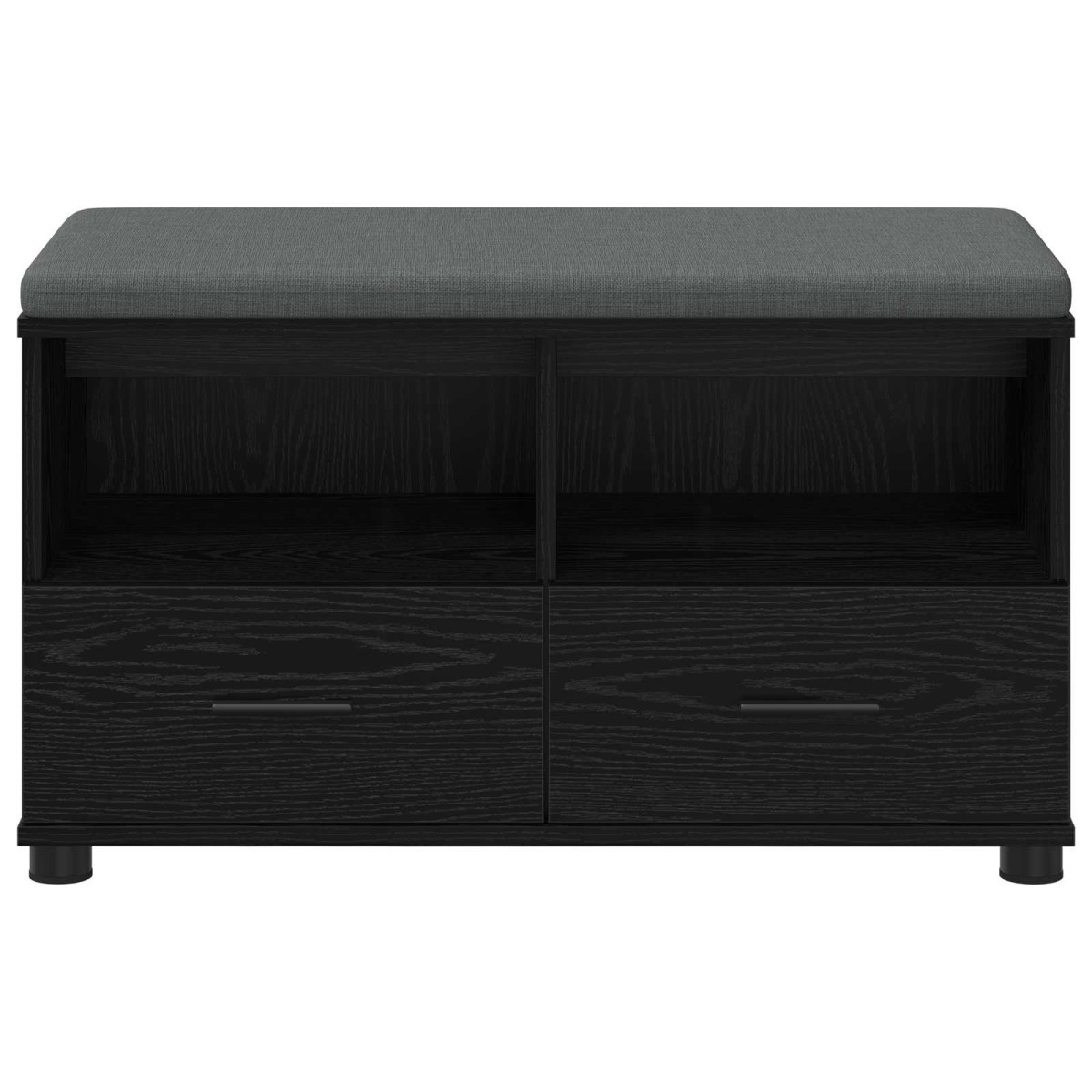 vidaXL Παγκάκι Χαλωρίου Μαύρη Δρυς 80 x 38 x 46 εκ