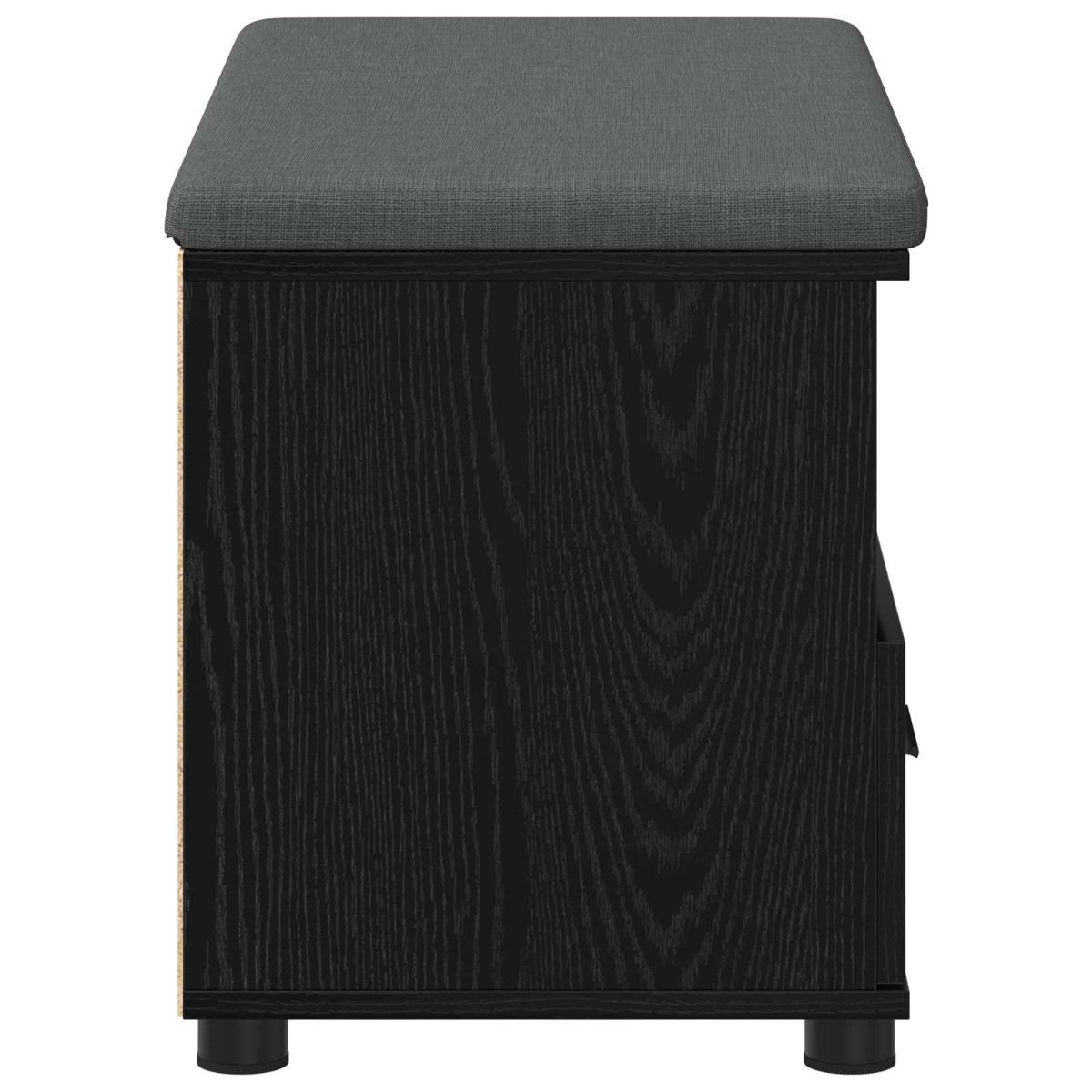 vidaXL Παγκάκι Χαλωρίου Μαύρη Δρυς 80 x 38 x 46 εκ