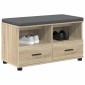 vidaXL Παγκάκι Χαλωρίου Δρύς Sonoma 80 x 38 x 46 εκ