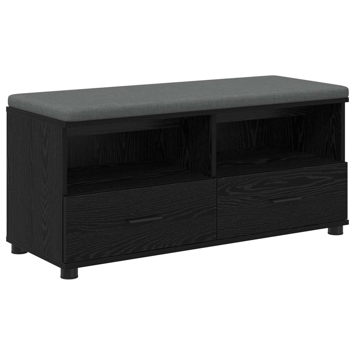 vidaXL Παγκάκι Χαλωρίου Μαύρη Δρυς 100 x 38 x 46 εκ