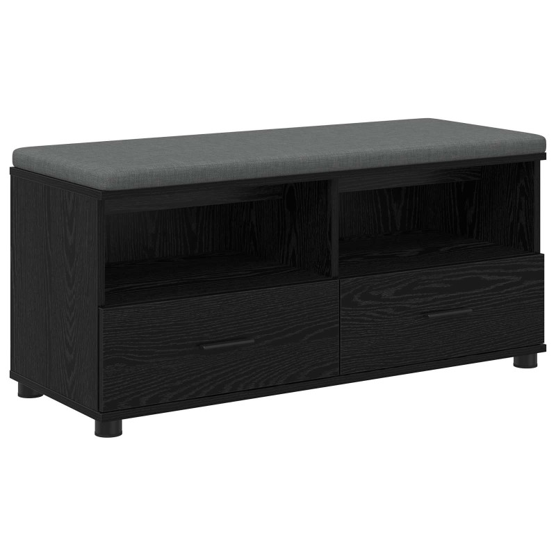 vidaXL Παγκάκι Χαλωρίου Μαύρη Δρυς 100 x 38 x 46 εκ