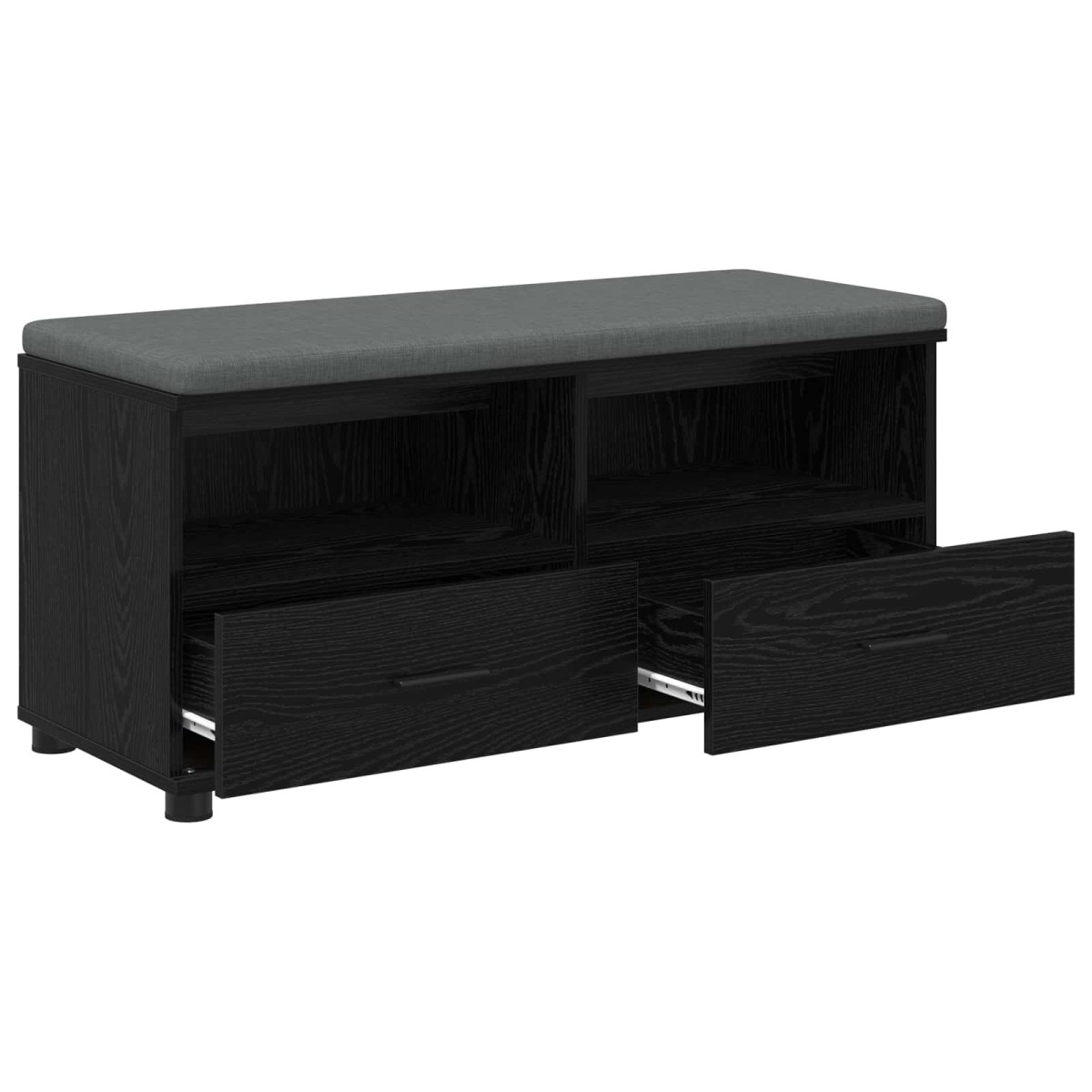 vidaXL Παγκάκι Χαλωρίου Μαύρη Δρυς 100 x 38 x 46 εκ