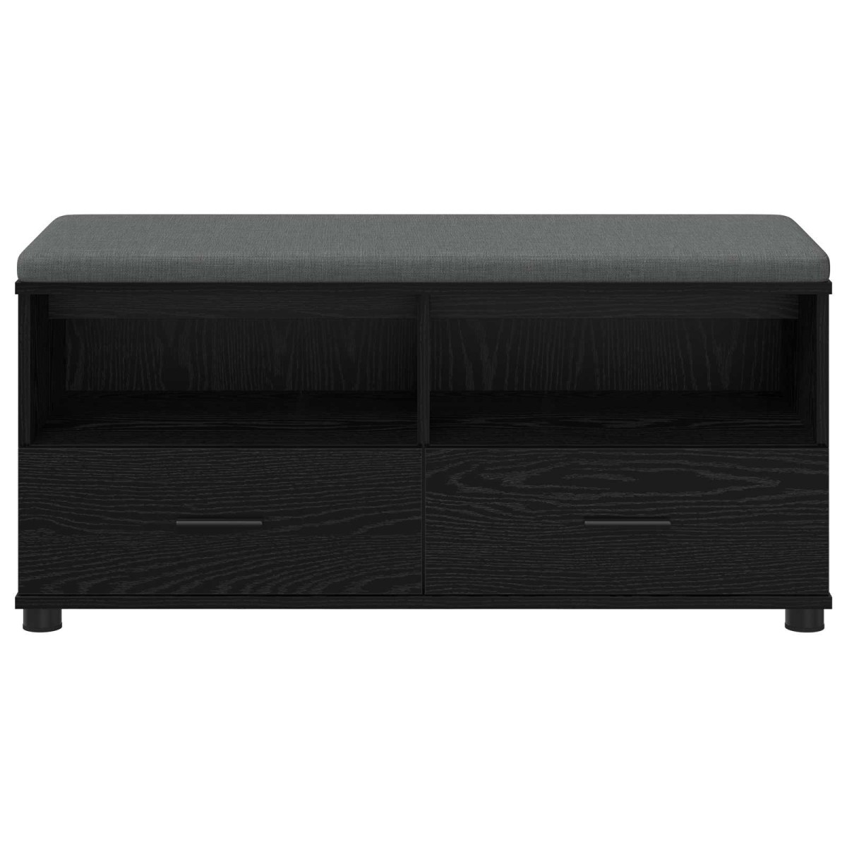 vidaXL Παγκάκι Χαλωρίου Μαύρη Δρυς 100 x 38 x 46 εκ